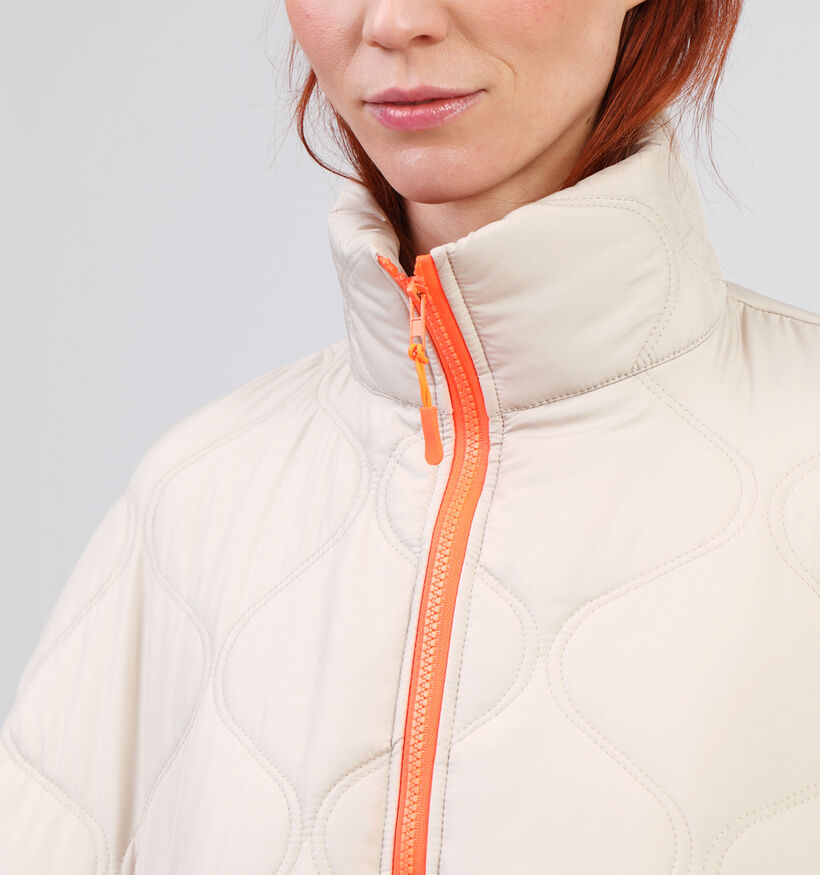 Laurent David Beige Korte gewatteerde bodywarmer voor dames (362362)