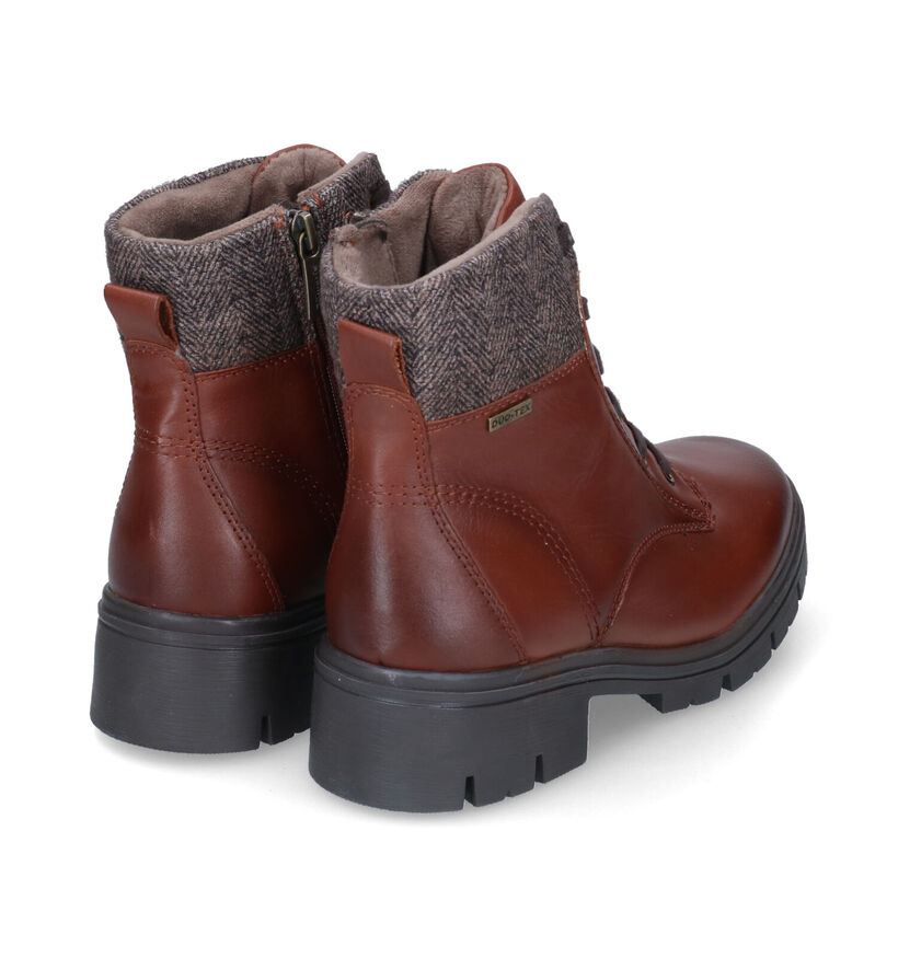 Tamaris Comfort Boots à lacets en Beige foncé en cuir (317988)