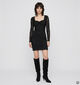 Guess Zwarte Korte Jurk met Kant voor dames (381033)