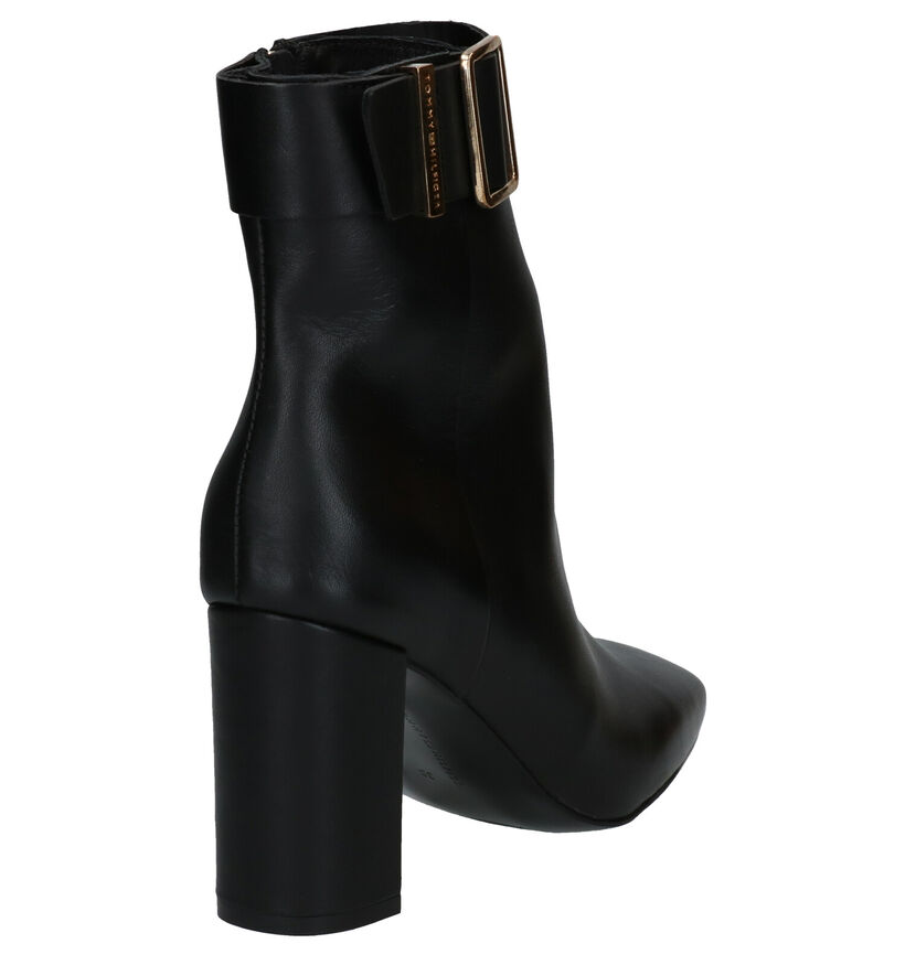 Tommy Hilfiger Basic Square Toe Bottillons en Noir en cuir (279982)