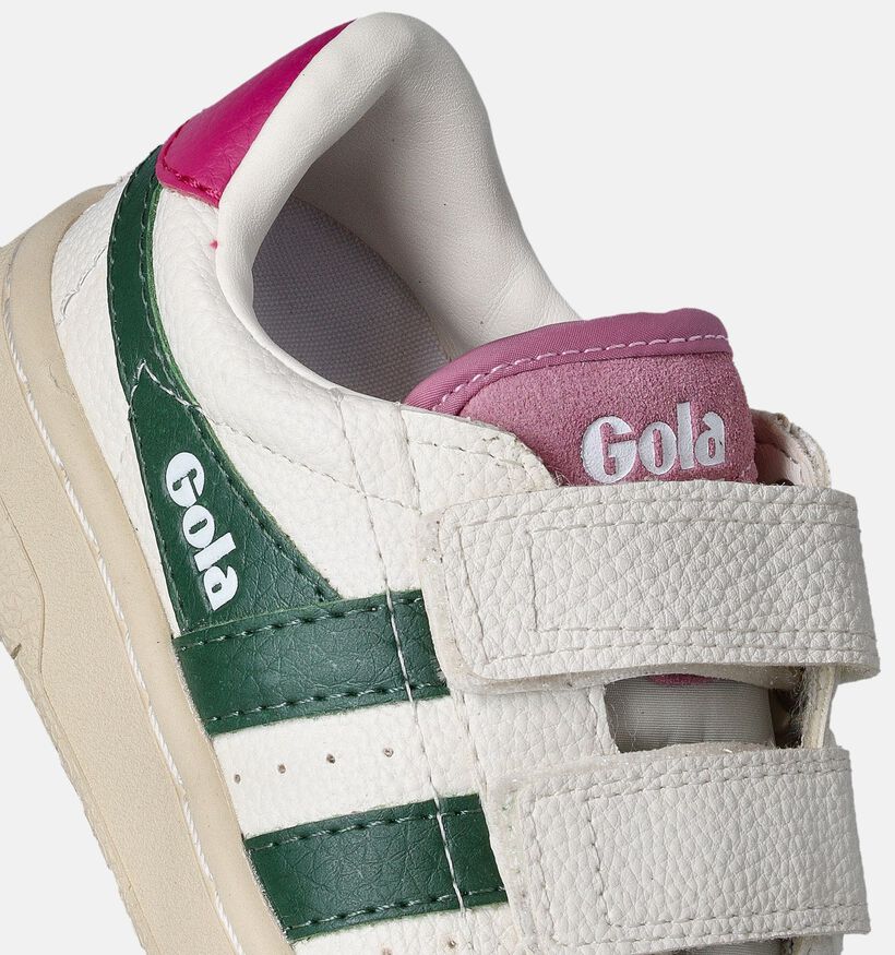 Gola Falcon Strap Witte Velcroschoenen voor jongens, meisjes (362412) - geschikt voor steunzolen