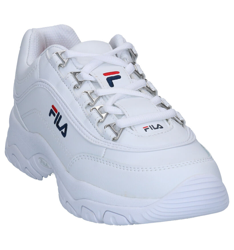 Fila Strada Low Witte Sneakers in leer (265577)