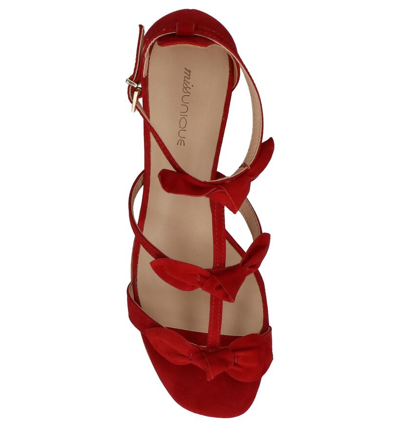 Miss Unique Sandales à talons en Rouge en nubuck (221078)