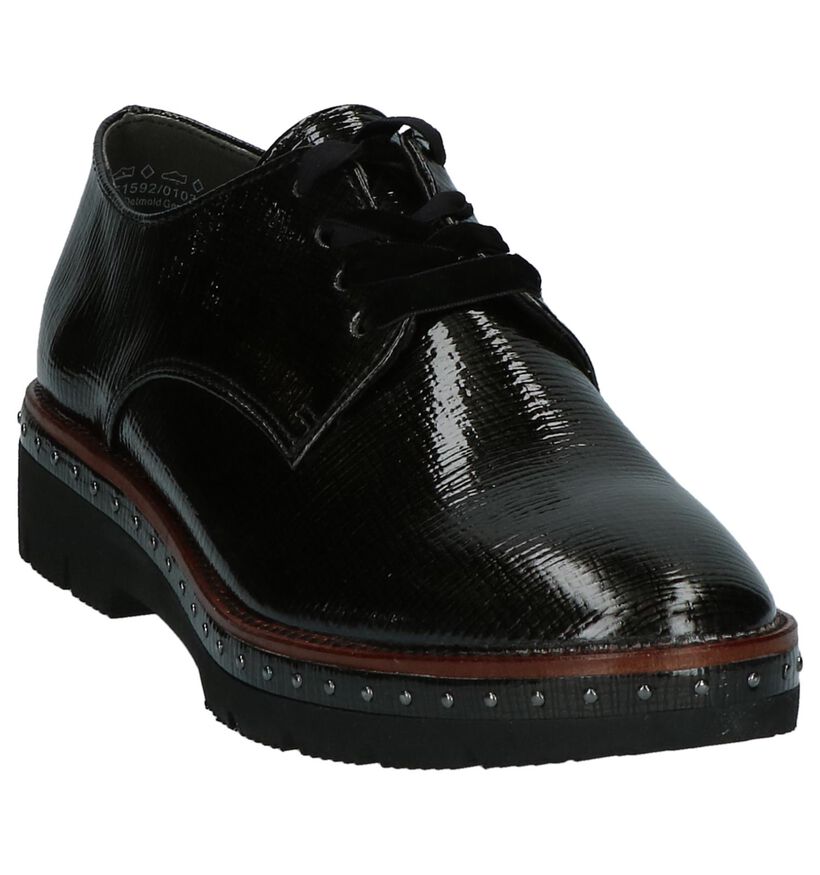 Marco Tozzi Chaussures à lacets en Noir en cuir (207257)