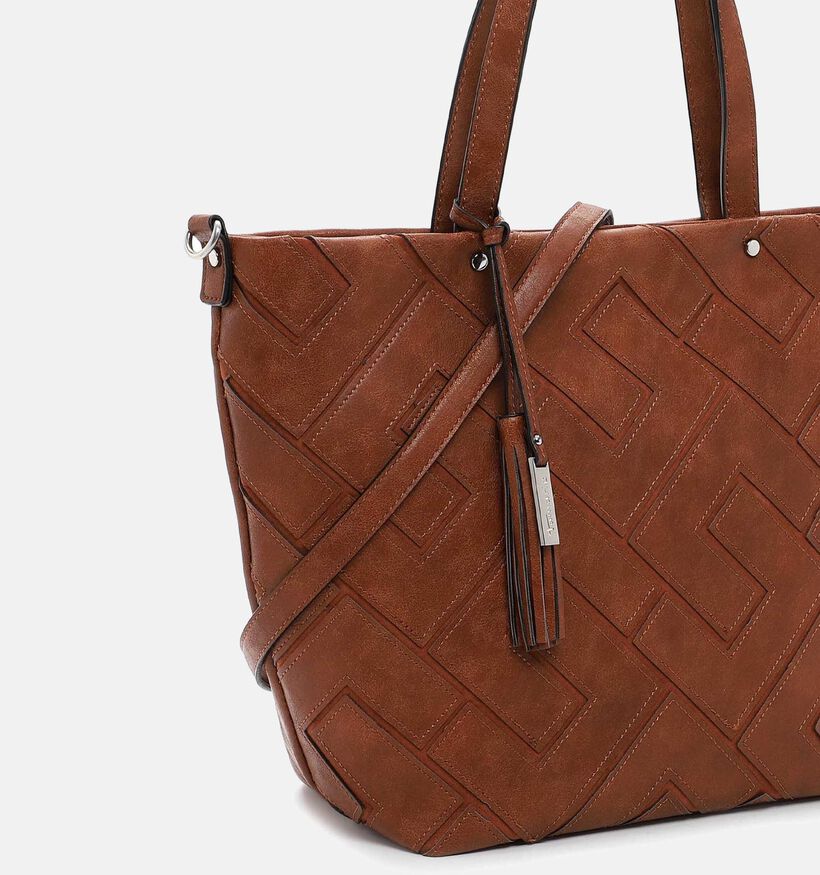 Tamaris Marike Cognac Shopper Met Rits voor dames (331000)