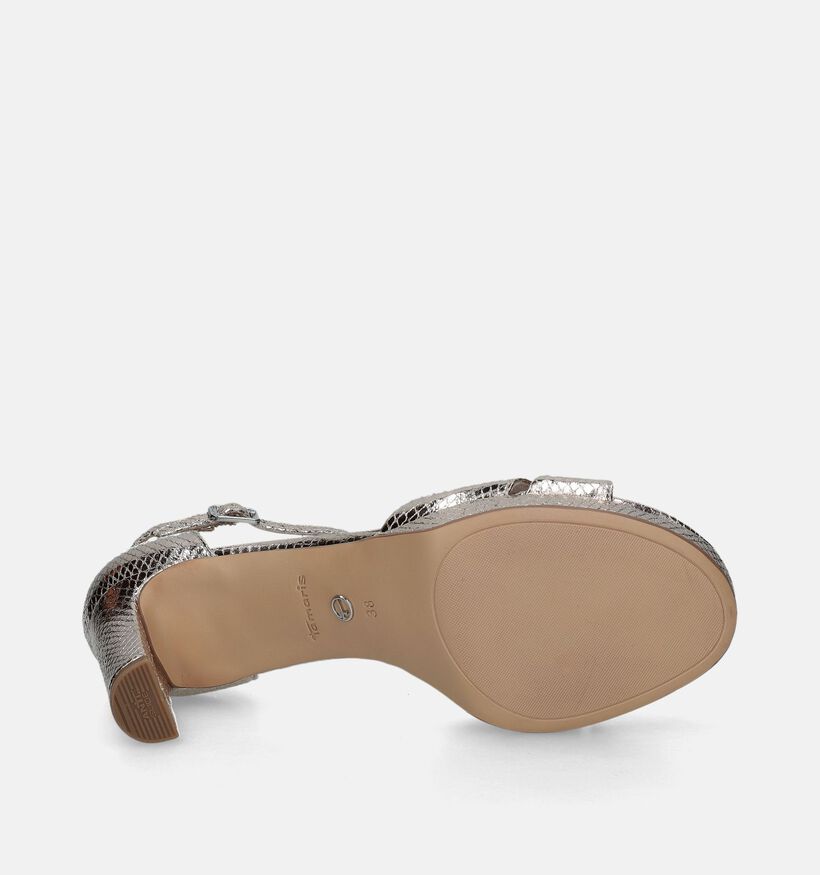 Tamaris Sandales avec talon fermé en Or pour femmes (338322)