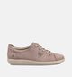 ECCO Soft 2.0 Taupe Veterschoenen voor dames (369789) - geschikt voor steunzolen