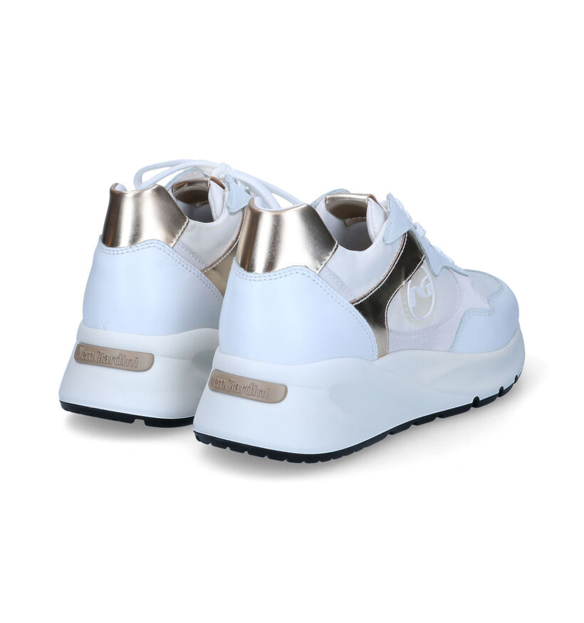 NeroGiardini Witte Sneakers voor dames (321187) - geschikt voor steunzolen