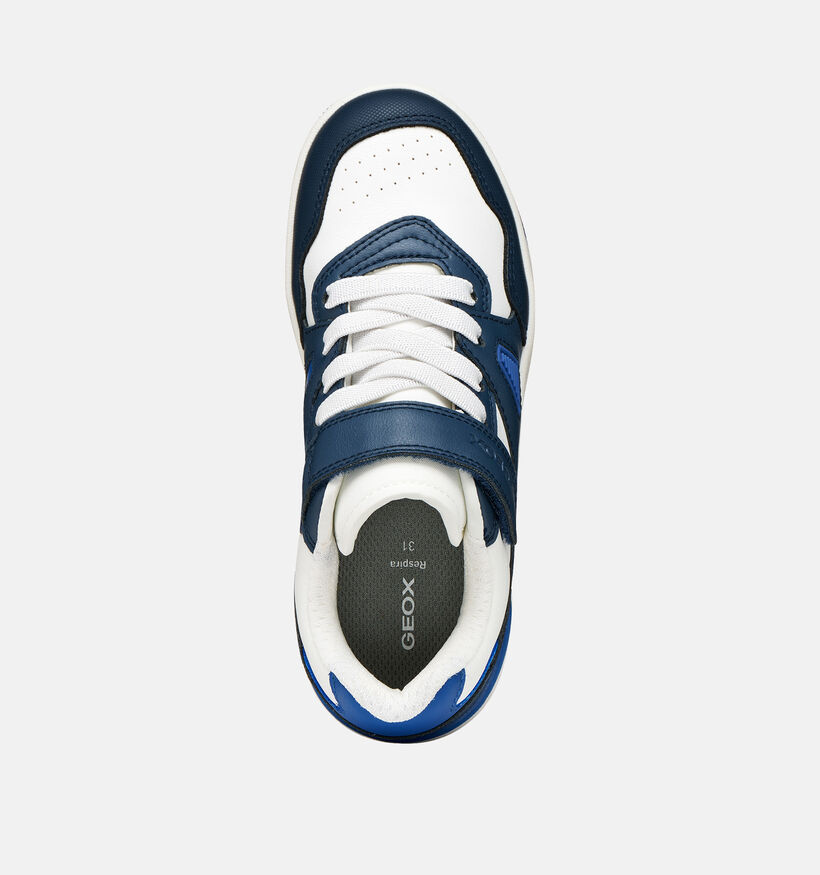 Geox Washiba Baskets basses en Bleu fonc&eacute; pour gar&ccedil;ons (368426) - pour semelles orthop&eacute;diques