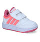 adidas Hoops 3.0 Baskets pour bébé en Blanc pour filles (301117) - pour semelles orthopédiques