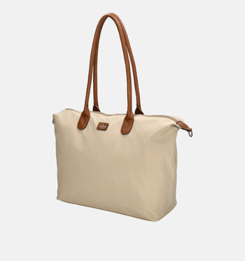 Charm London Laptoptassen Zwart/Beige/Blauw