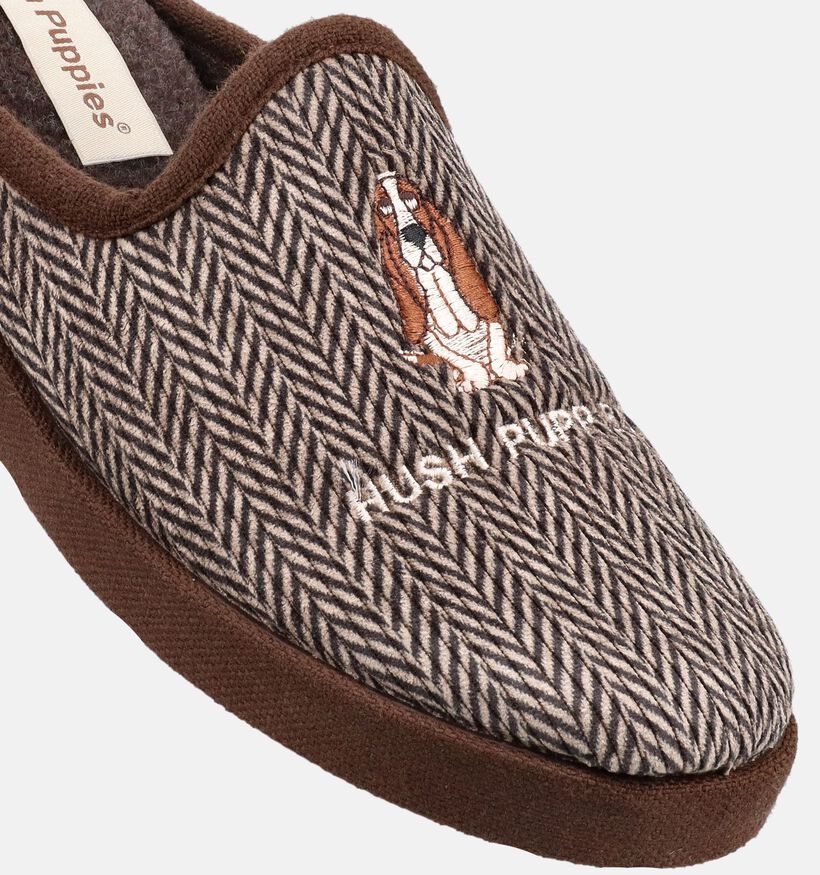 Hush Puppies Dix Zeus Bruine Instappantoffels voor heren (378504)