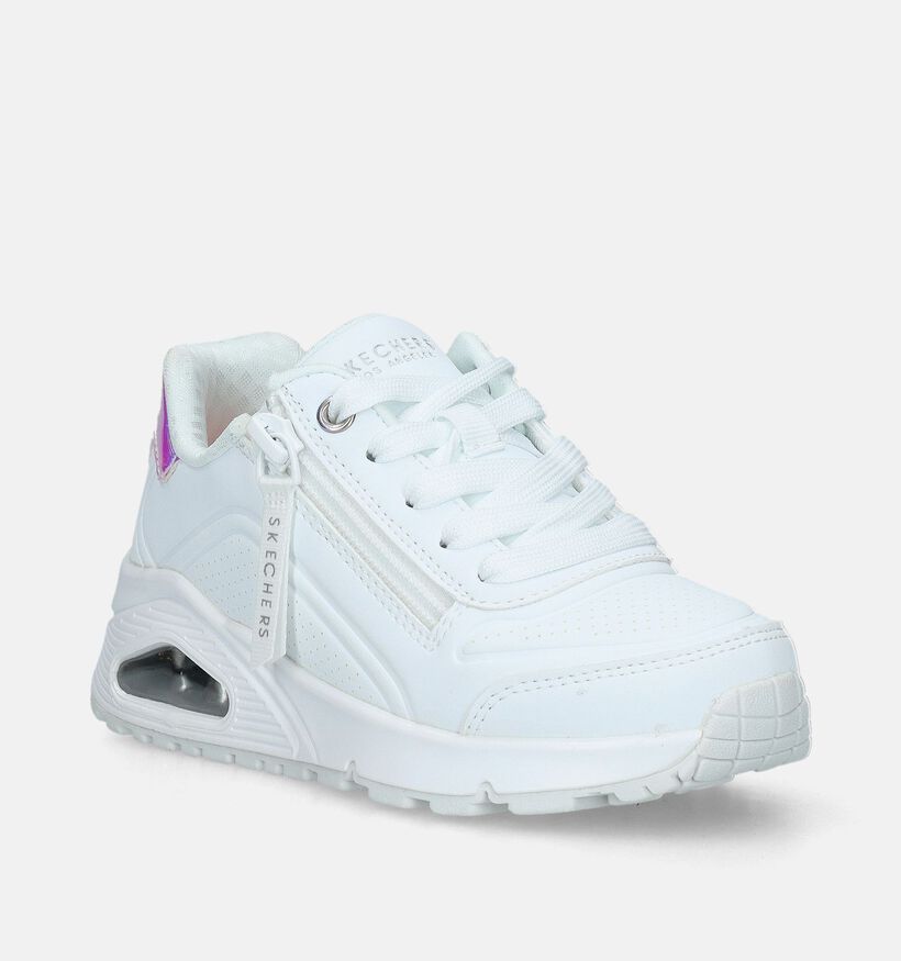 Skechers Uno Baskets en Blanc pour filles (334667)