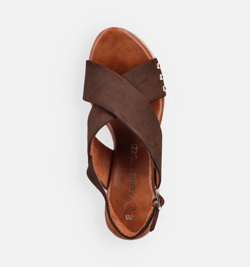 Marco Tozzi Mocca Donkerbruine Sandalen met Hak voor dames (371877)