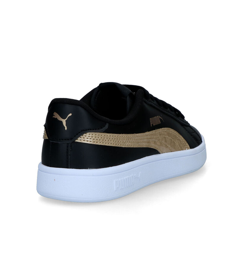 Puma Smash v2 Metallics JR Baskets en Noir pour filles (318764)