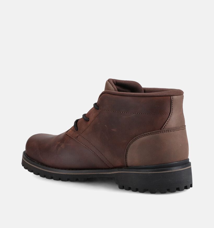 Skechers Quintero Damien Donkerbruine Boots met Veters voor heren (378010)