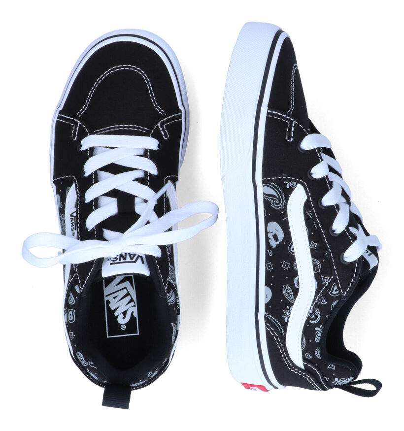 Vans Filmore Skull Bandana Zwarte Sneakers in kunstleer (303047)