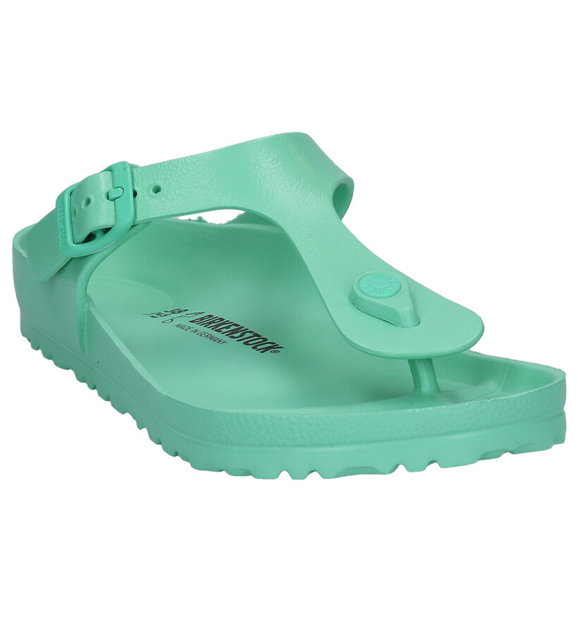 Birkenstock Gizeh Groene Teenslippers in kunststof (286433)