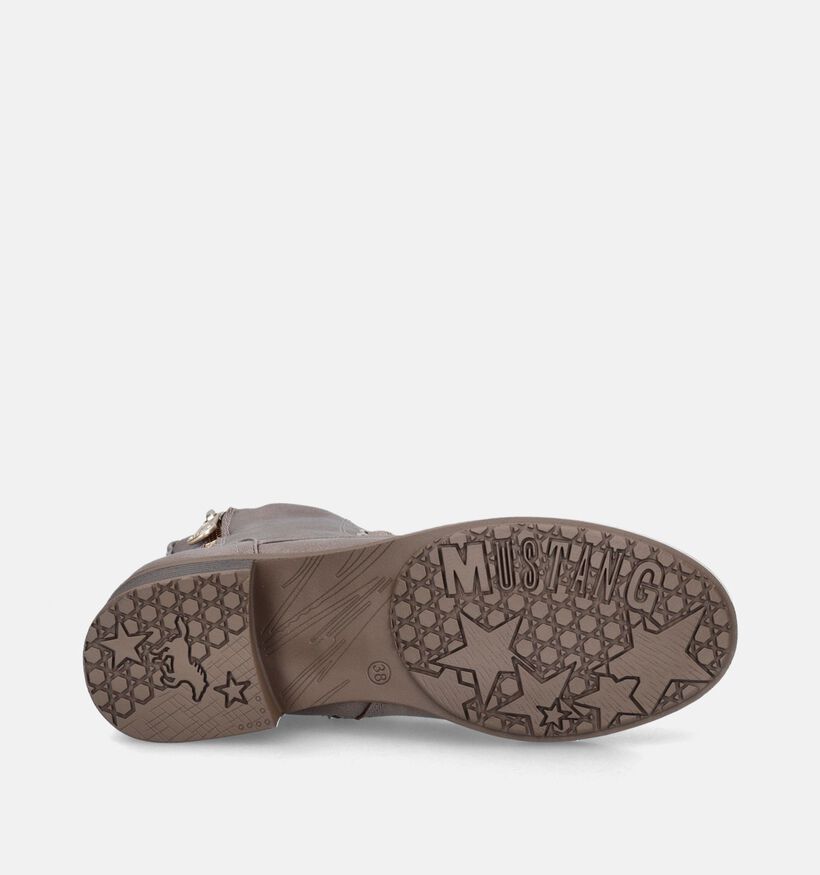 Mustang Boots à lacets en Taupe pour femmes (345422)