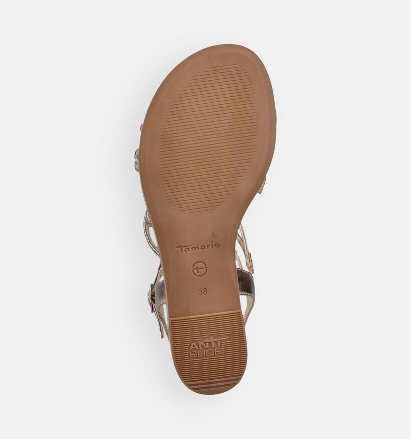 Tamaris Sandales plates en Or pour femmes (371676)
