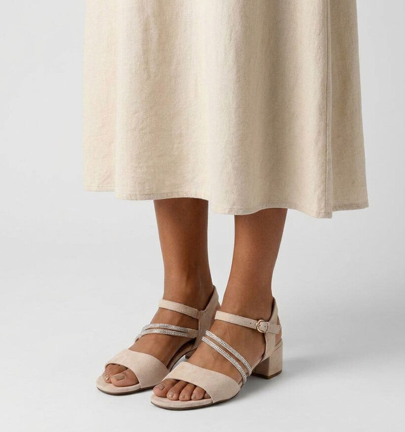 Marco Tozzi Lichtbeige Sandalen met Hak voor dames (371855)