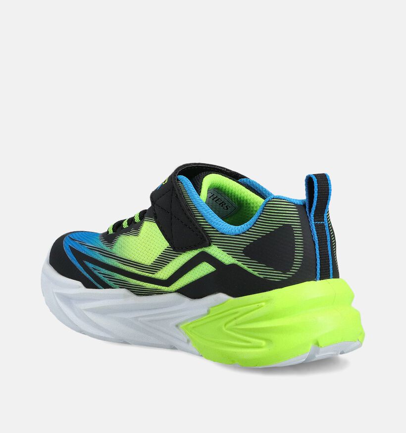 Skechers Flex Glow Ultra Baskets en Noir/Jaune pour garçons (366299) - pour semelles orthopédiques