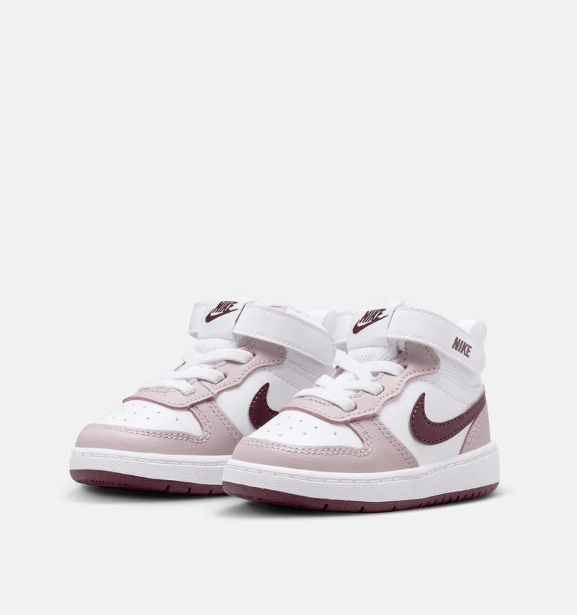 Nike Court Borough Bordeaux Hoge Sneakers voor jongens, meisjes (359815)