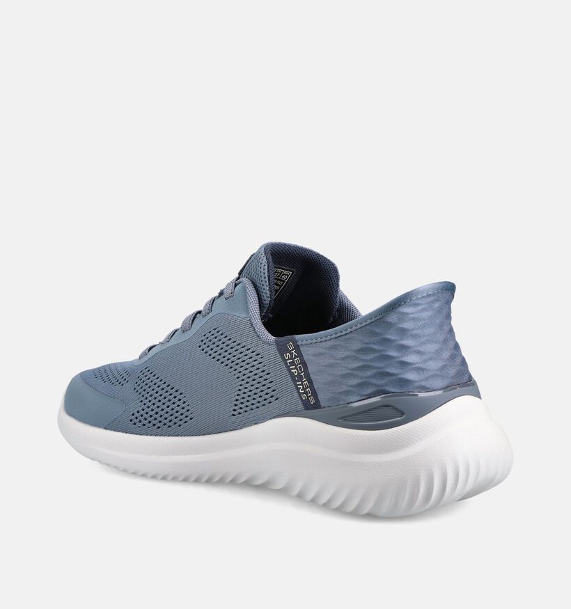 Skechers Bounder Hands Free Slip-ins en Bleu clair pour hommes (367484) - pour semelles orthop&eacute;diques