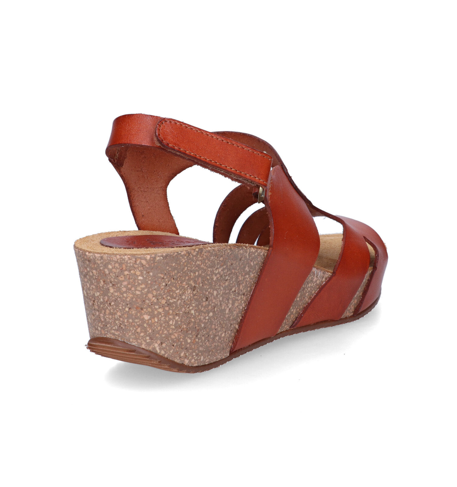 Sandales hot sale compensées cognac