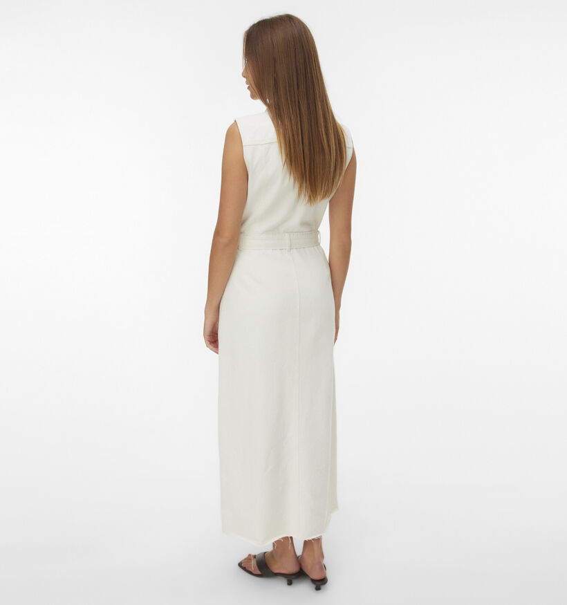 Vero Moda Molly Denim Robe longue en Ecru pour femmes (369378)