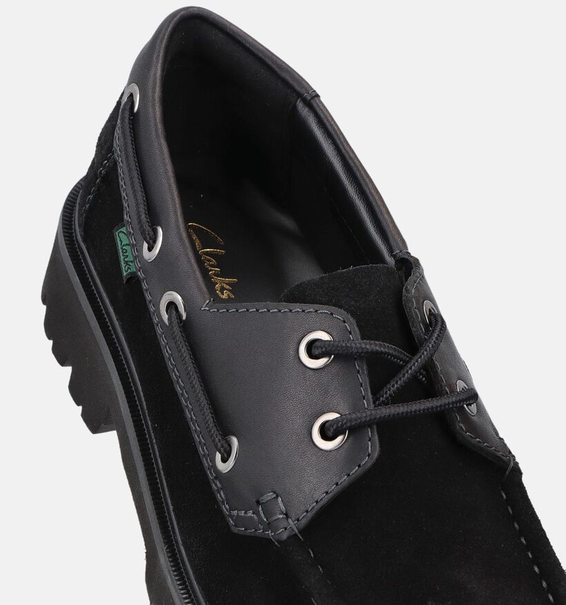 Clarks Cleyhill Boat Chaussures bateau en Noir pour hommes (370689) - pour semelles orthop&eacute;diques