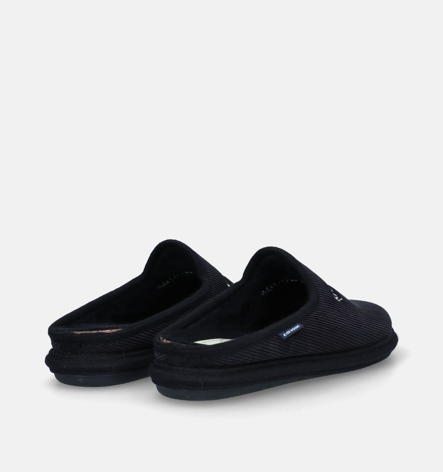 River Woods Hendrik Zwarte Pantoffels Heren Pantoffels Online