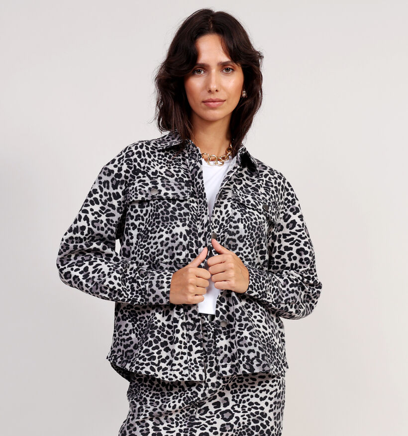 JDY Ray Grijs/Leopard Hemd voor dames (359948)