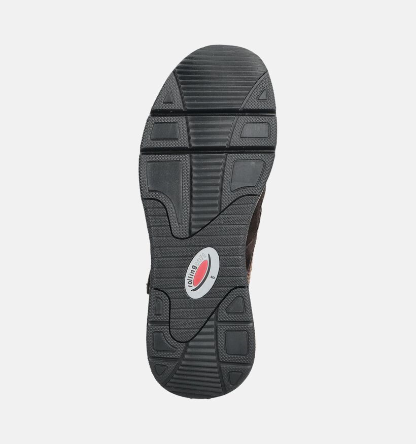 Gabor Rollingsoft Donkerbruine Sneakers voor dames (376931) - geschikt voor steunzolen