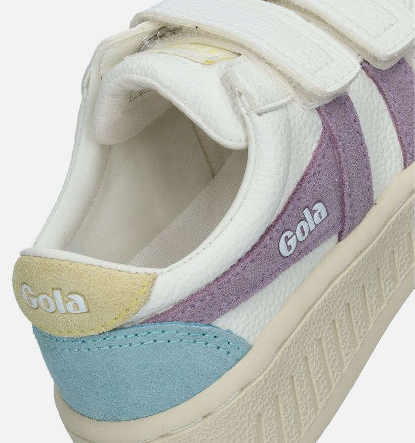 Gola Grandslam Trident Strap Witte Sneakers voor meisjes (348320) - geschikt voor steunzolen