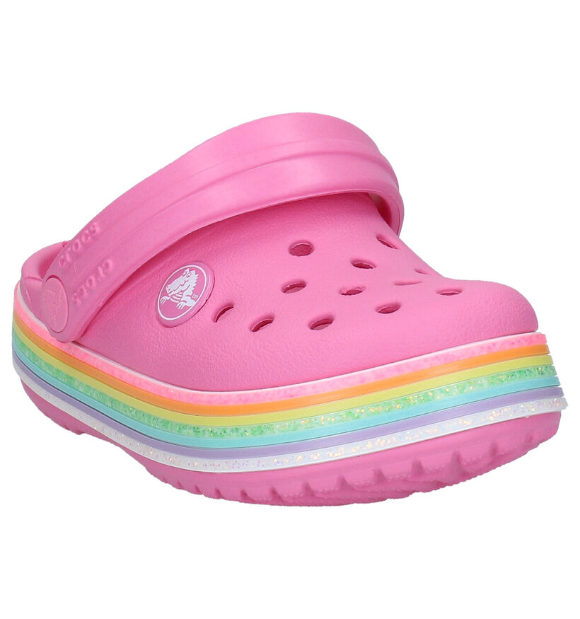 Crocs Crocband Rainbow Witte Slippers in kunststof (269660)