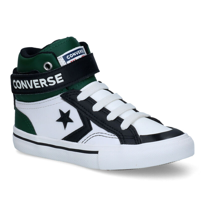 Converse Pro Blaze Strap HI Baskets en Noir pour garçons (293598) - pour semelles orthopédiques