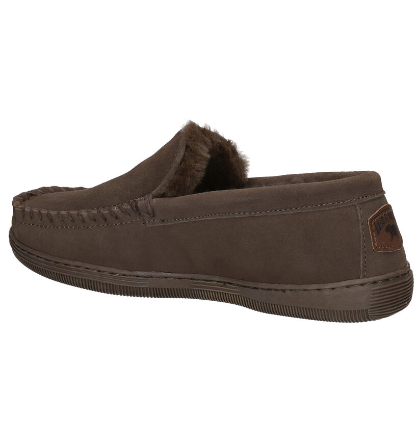 Warmbat Grizzly Pantoufles en Cognac pour hommes (314422)