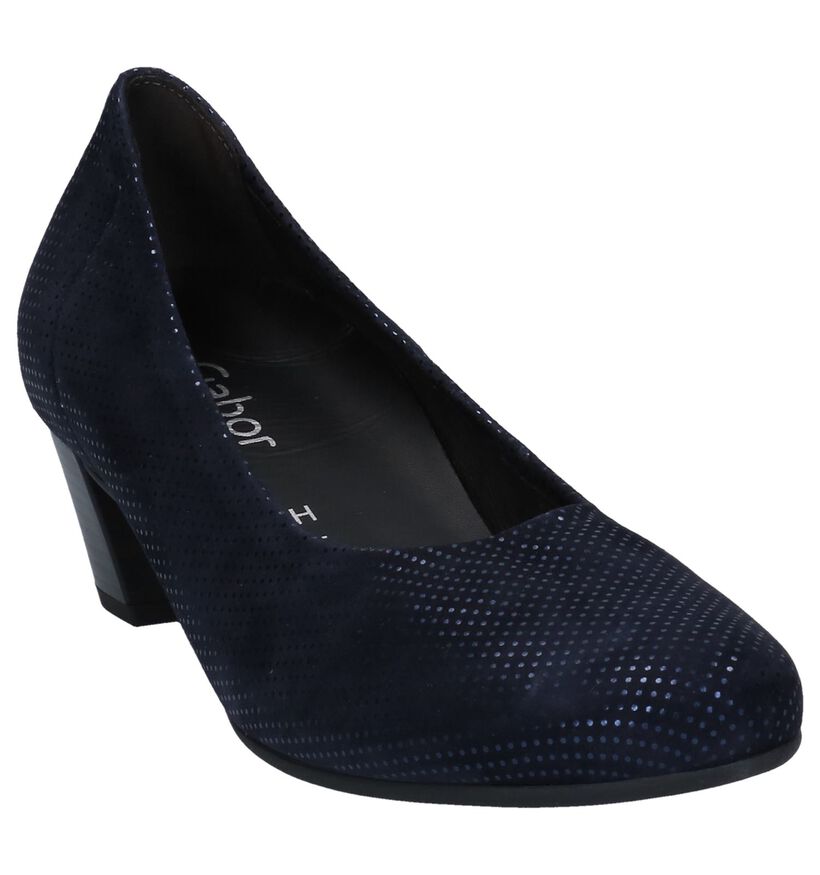 Gabor Optifit Blauwe Pumps in nubuck (260055)