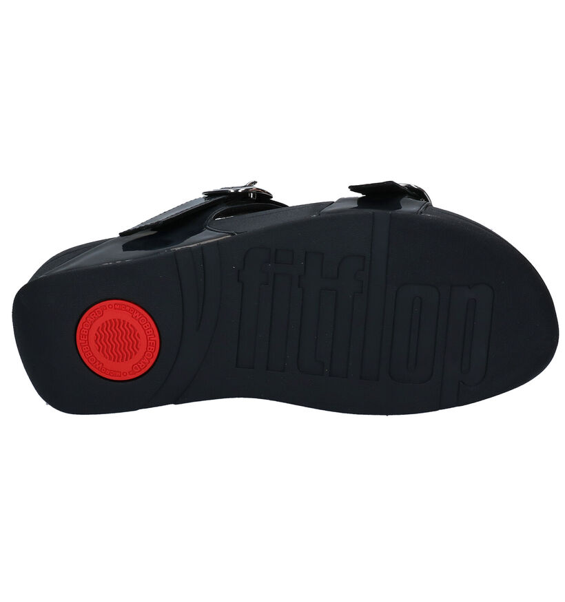 FitFlop Lulu Adjustable Slide Zwarte Slippers voor dames (293475)