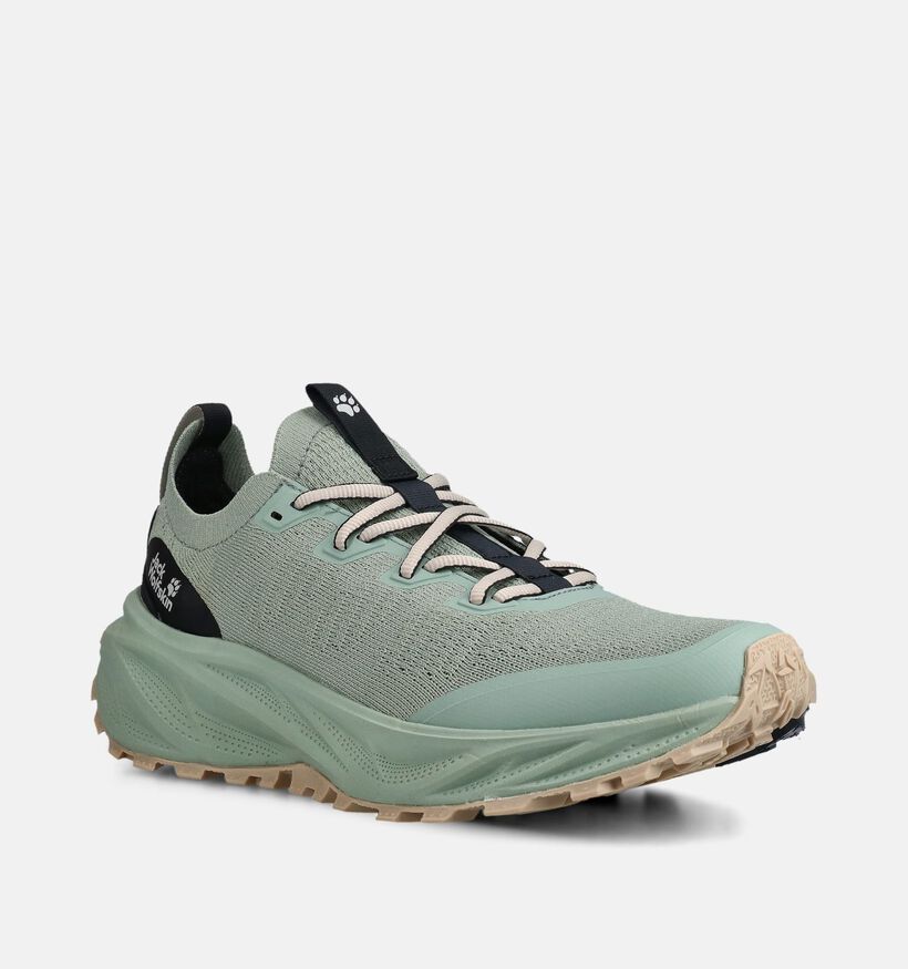 Jack Wolfskin PS Trail Knit Low Chaussures outdoor en Vert pour femmes (371962) - pour semelles orthop&eacute;diques