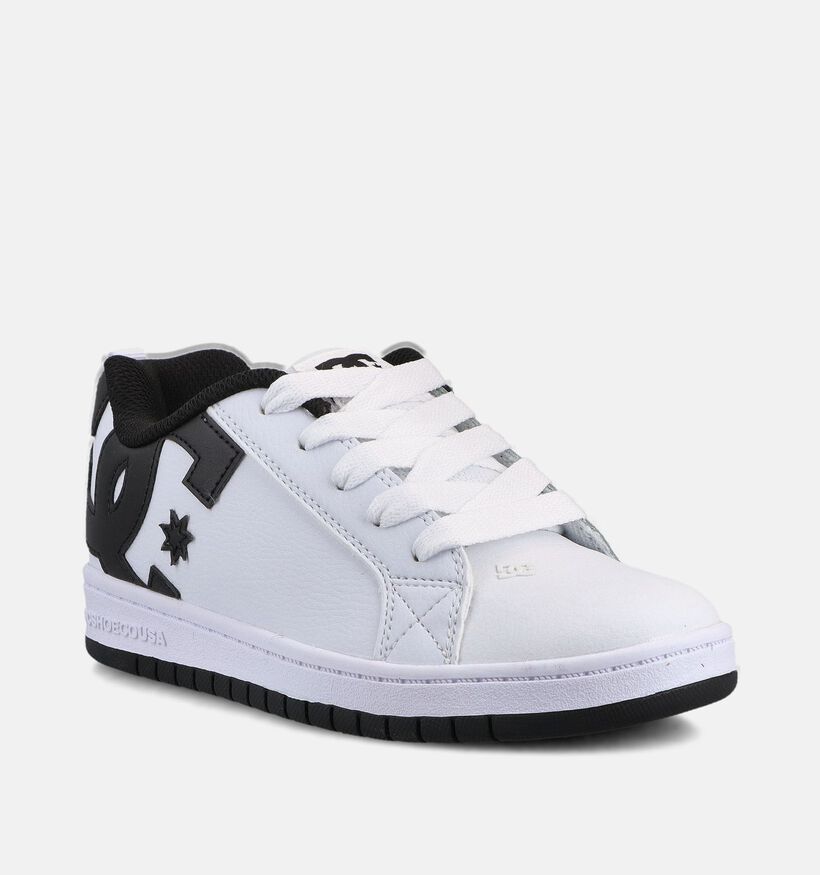 DC Shoes Court Graffik Baskets basses en Blanc pour filles, gar&ccedil;ons (368720) - pour semelles orthop&eacute;diques