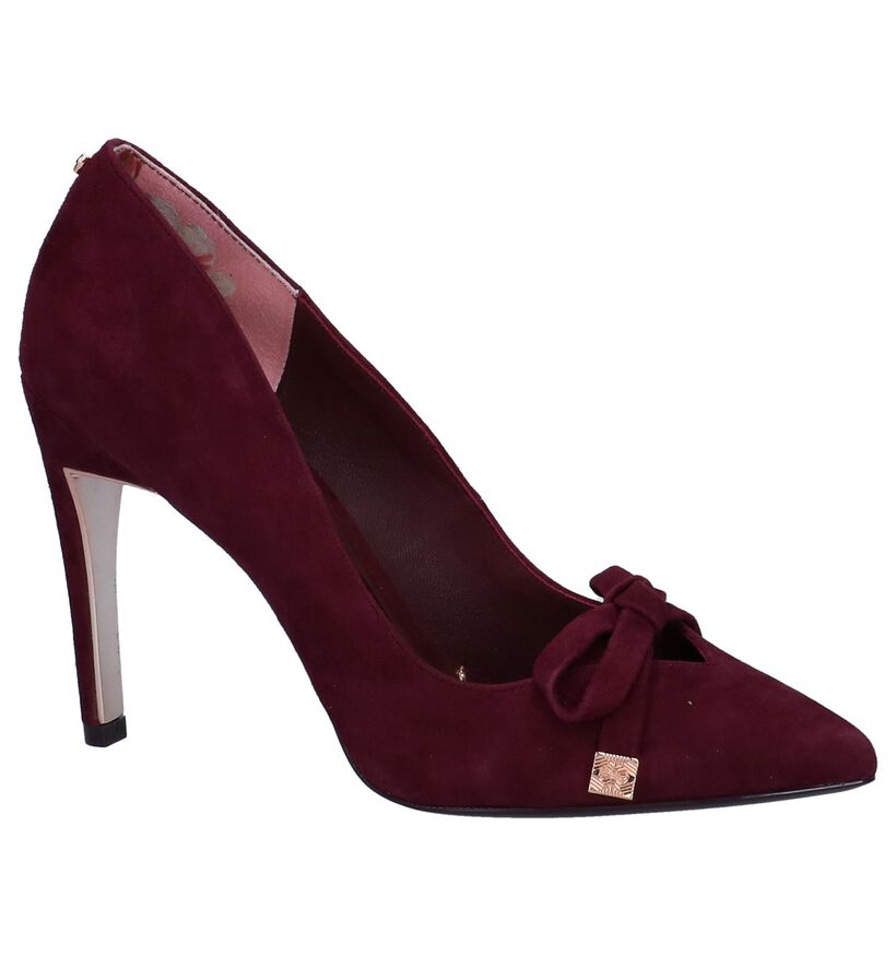 Bordeaux High Heels Pumps Ted Baker Gewell in daim (225403)