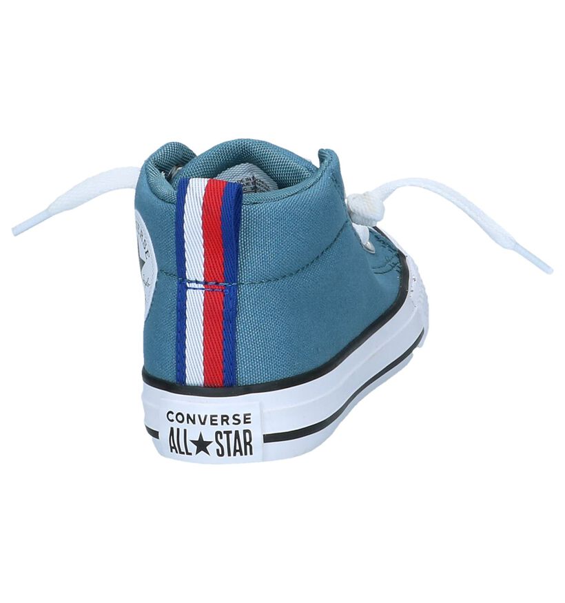 Blauwe Slip-on Sneakers Converse Chuck Taylor AS Street Mid in stof (238048)