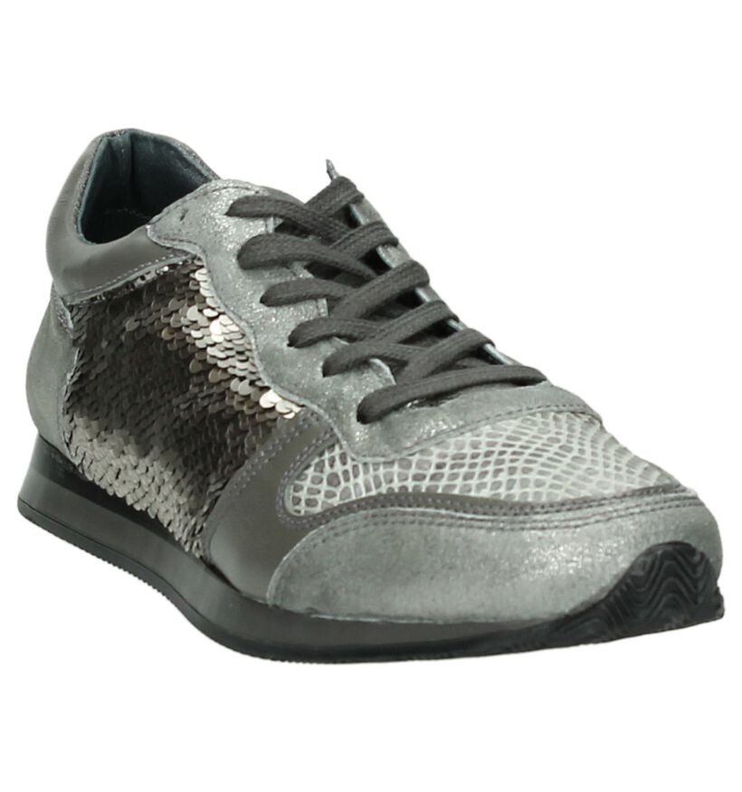 Grijze Sneakers met Pailletten Hampton Bays in leer (167627)