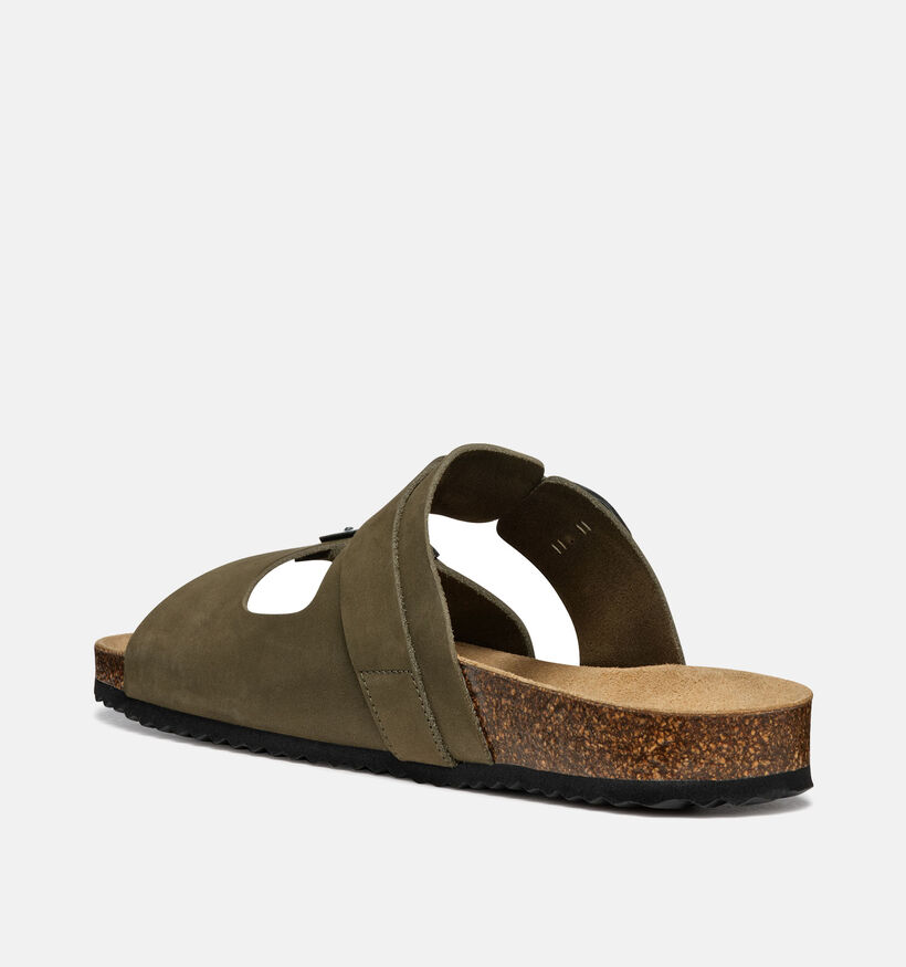 Geox Ghita Nu-pieds en Vert Khaki pour hommes (351502)