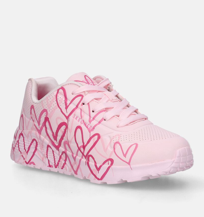 Skechers X J Goldkrown Uno Lite Roze Sneakers voor meisjes (334317)