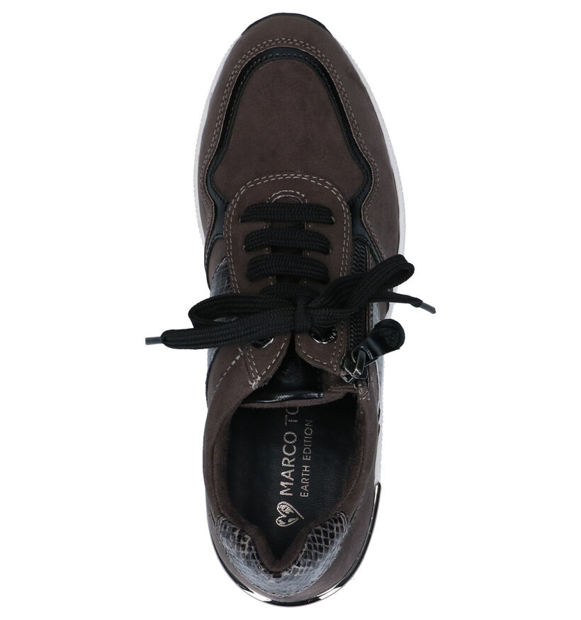 Marco Tozzi Chaussures à lacets en Gris foncé en simili cuir (280497)