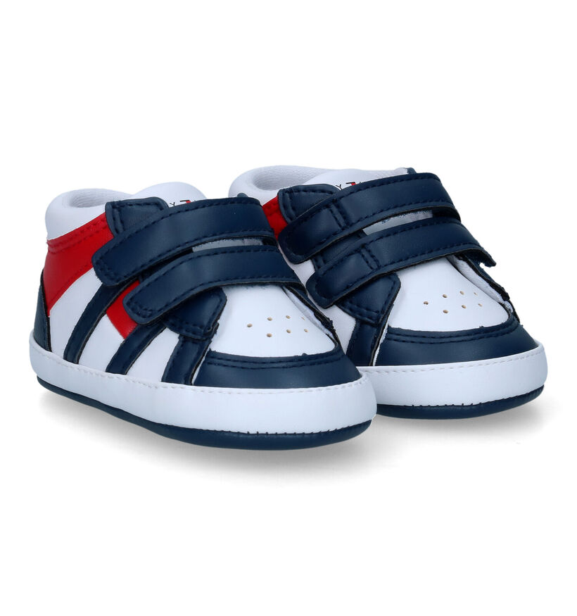 Tommy Hilfiger Wit/Blauwe Babysneakers voor jongens (314509)