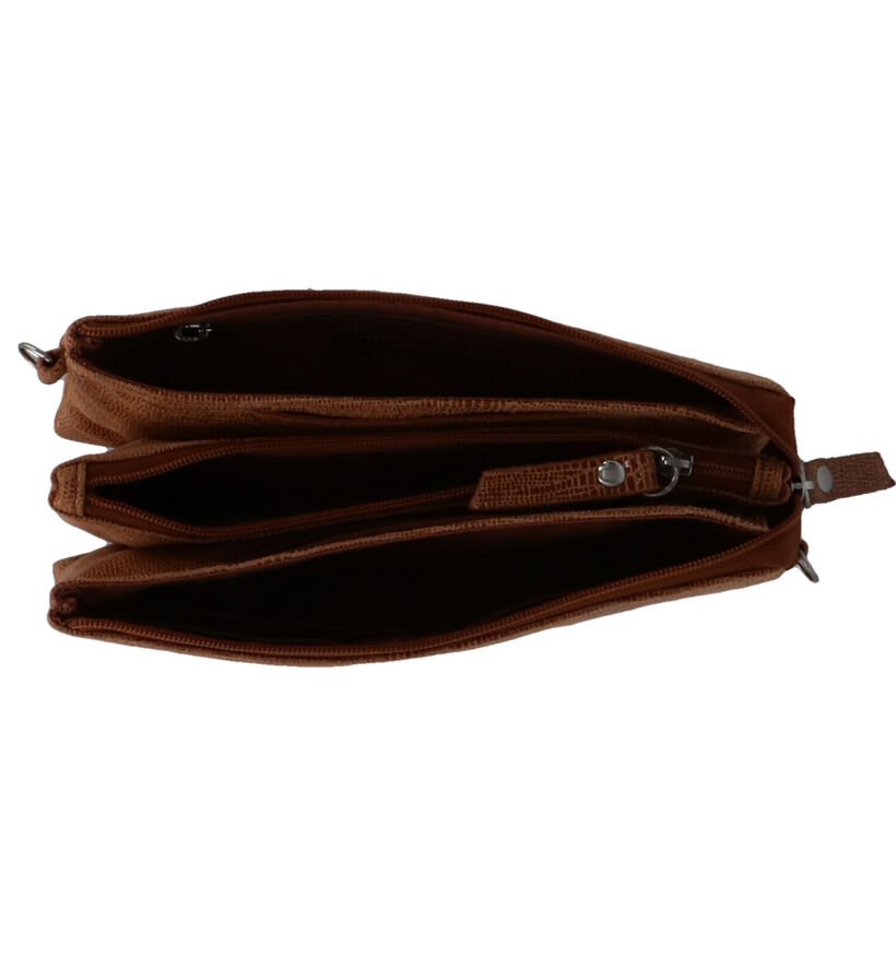 Via Limone Lizard Zwart Crossbody Tasje in nubuck (270746)